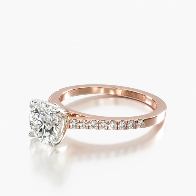 Rose gold engagement shop ring setting