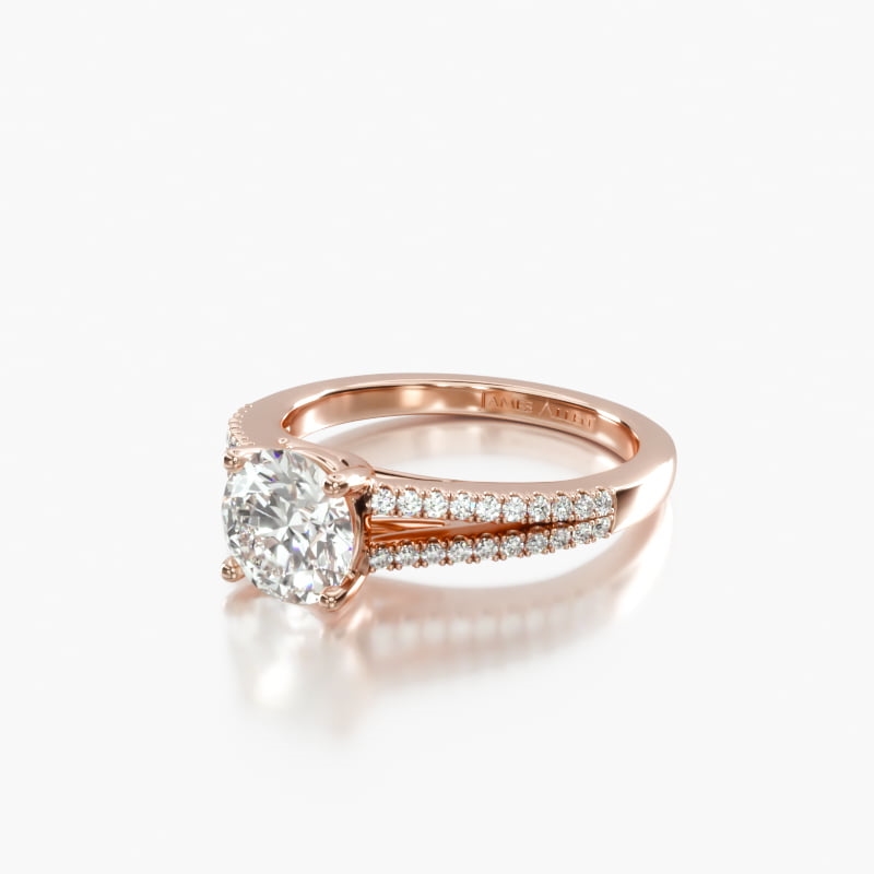Split shank trellis outlet diamond engagement ring