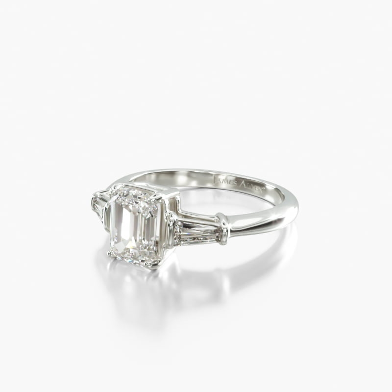 Platinum Tapered Baguette Diamond Engagement Ring