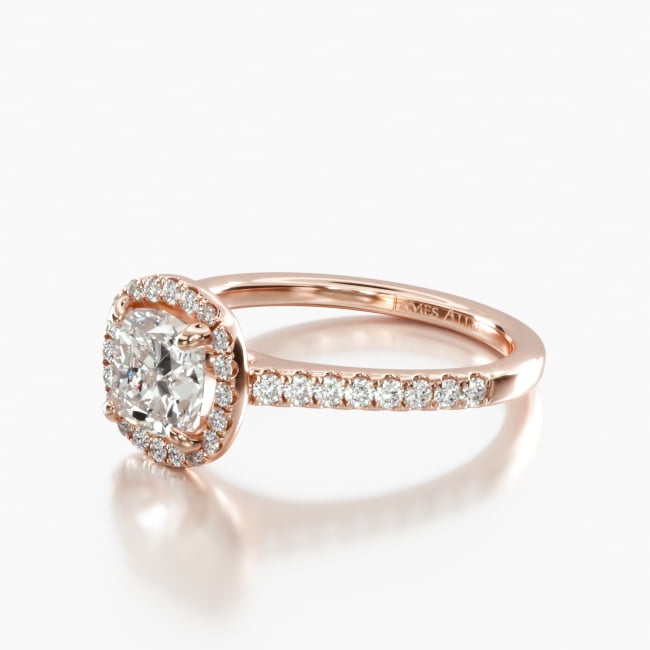 14K Rose Gold Slightly Rounded Wedding Ring 14209r14