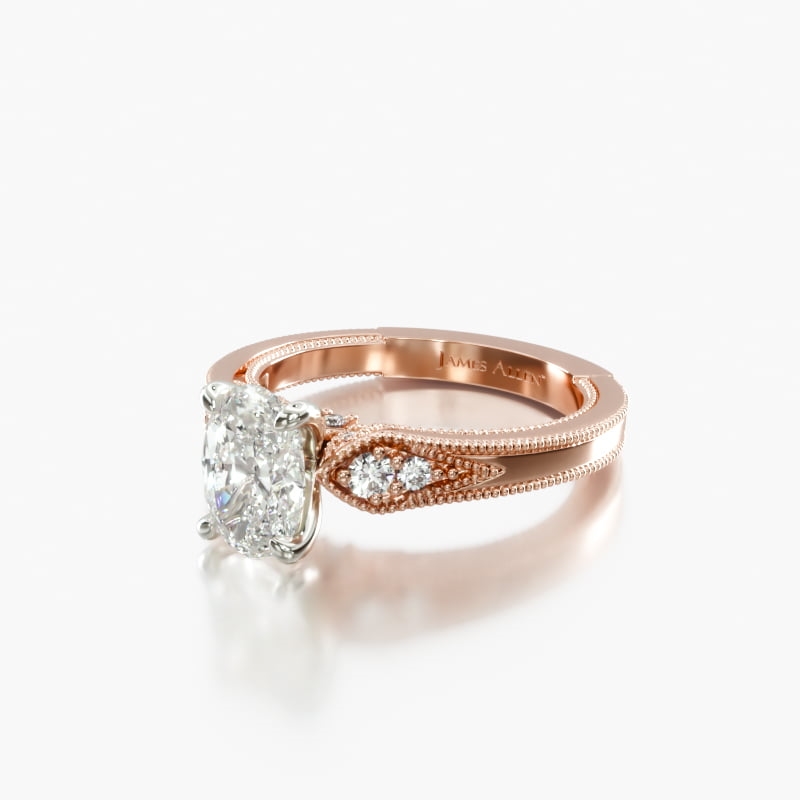 14K Rose Gold Paisley Surprise Engagement Ring