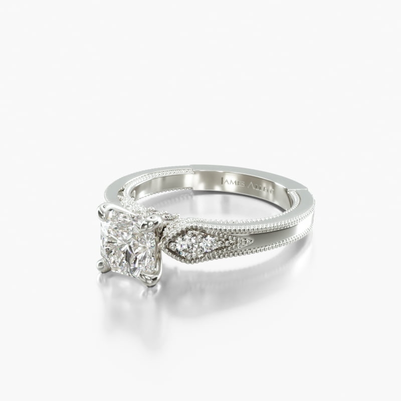 Platinum Paisley Surprise Engagement Ring