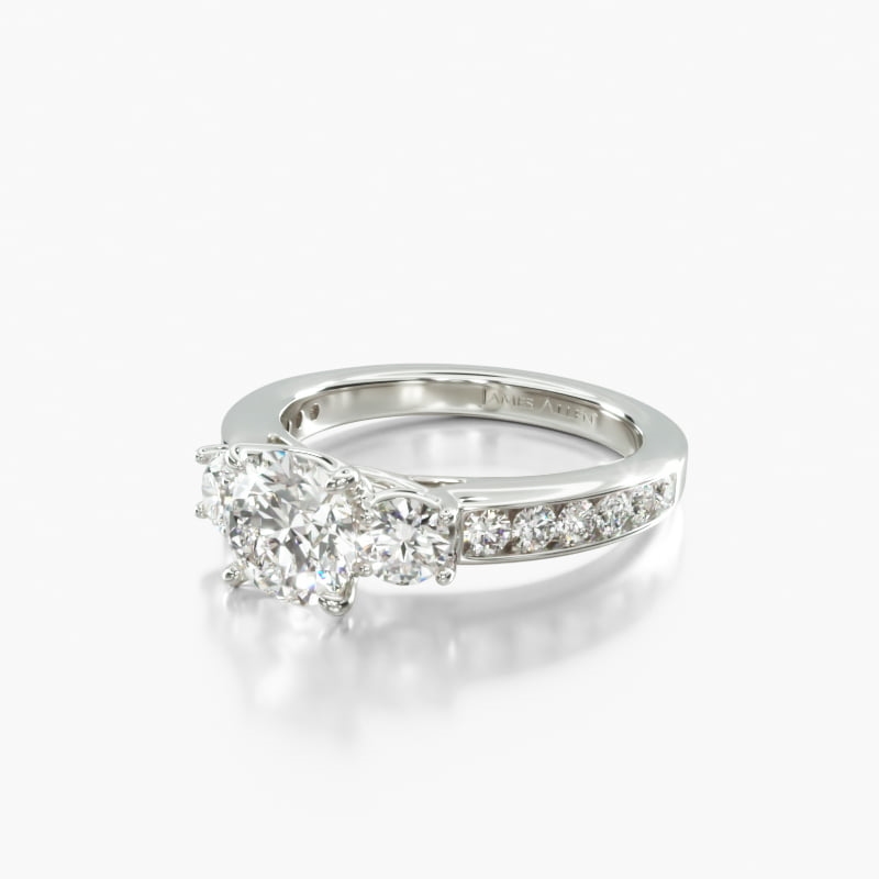 Platinum Trio Diamond Engagement Ring