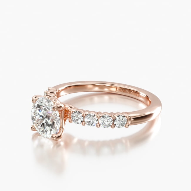 14K Rose Gold Prong Set Diamond Engagement Ring