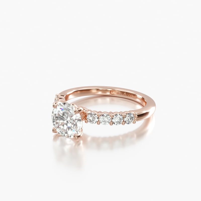 14K Rose Gold Prong Set Diamond Engagement Ring