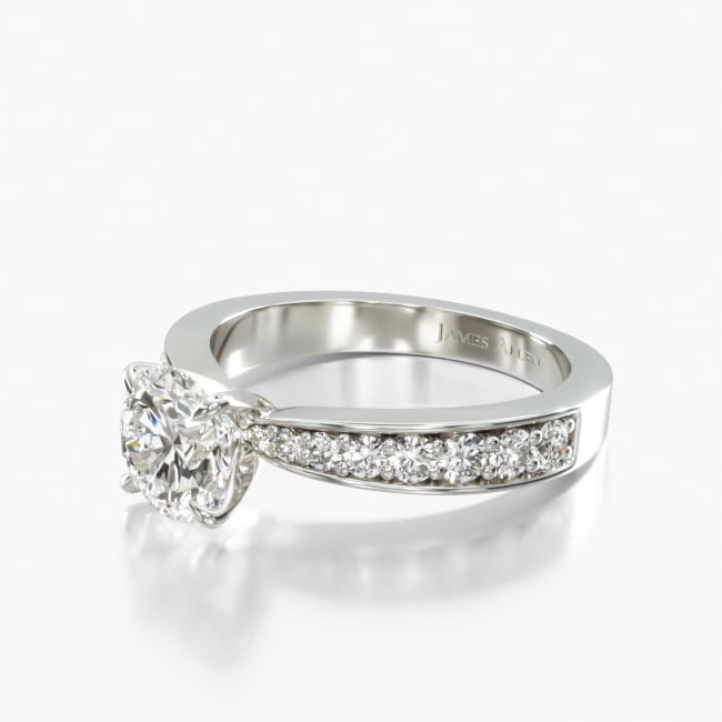 14K White Gold Perfect Pavé Engagement Ring