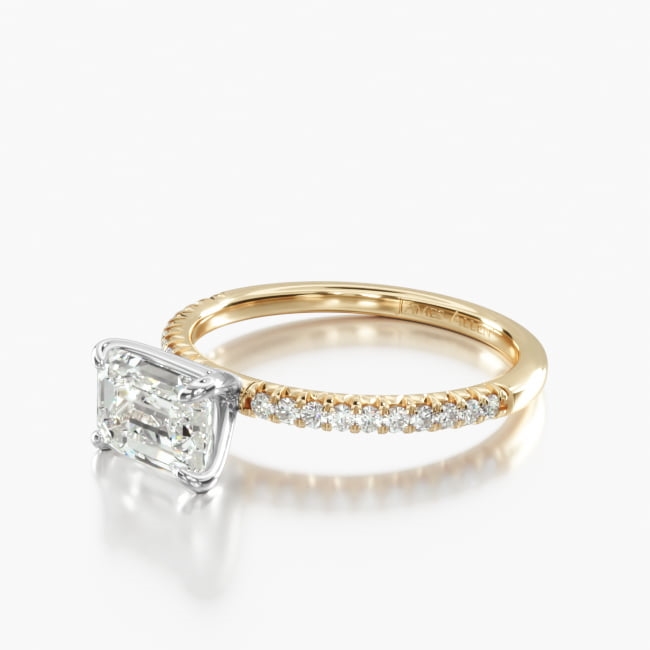 Yellow gold pave wedding band on sale