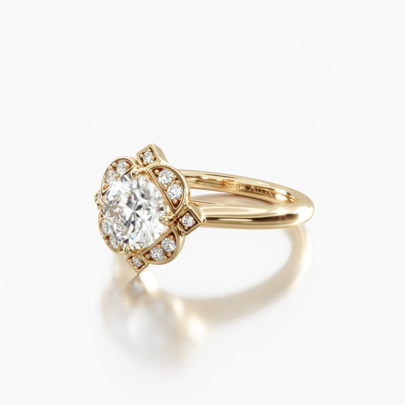 Art deco halo engagement rings hotsell