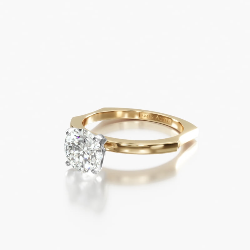 18K Yellow Gold Perfect Fit Solitaire Engagement Ring