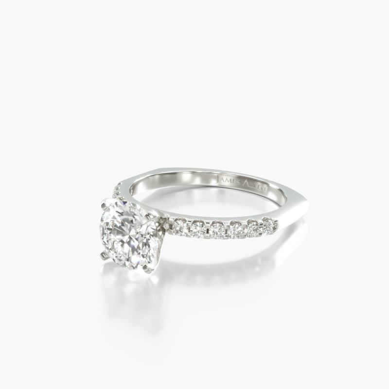 Platinum Perfect Fit 2mm Common Prong Diamond Engagement Ring