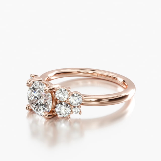 14K Rose Gold Diamond Medley Engagement Ring