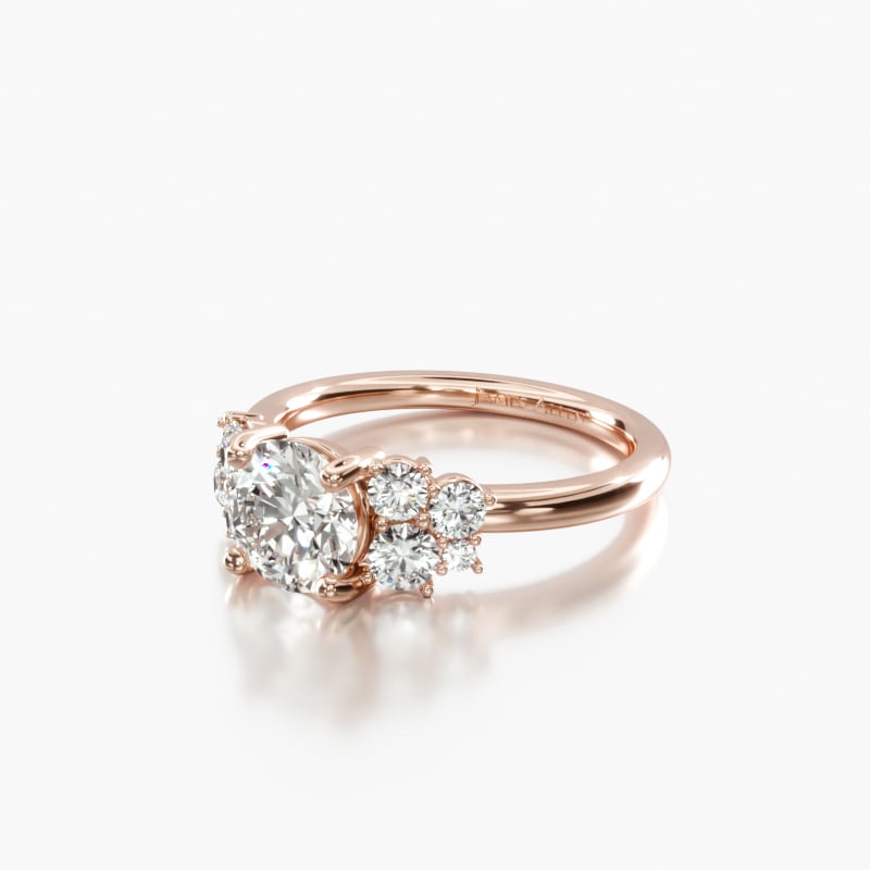 14K Rose Gold Diamond Medley Engagement Ring