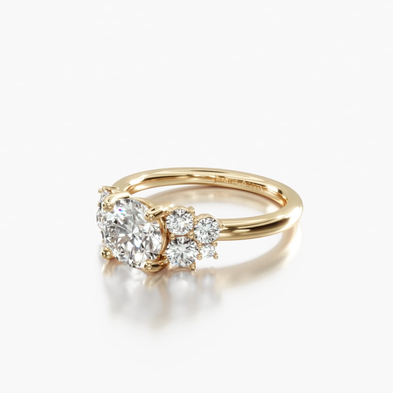 14K Yellow Gold Diamond Medley Engagement Ring