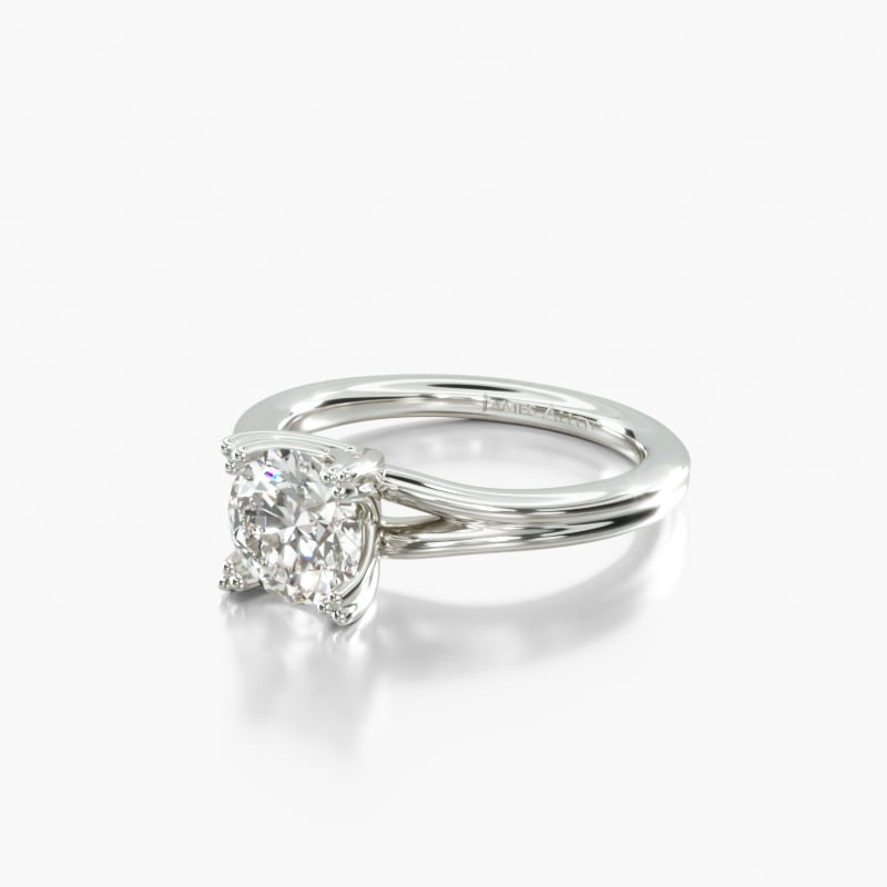 Platinum Woven Solitaire Engagement Ring