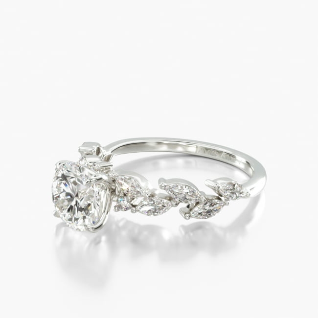 Platinum Floral Diamond Vine Wedding Ring15141p