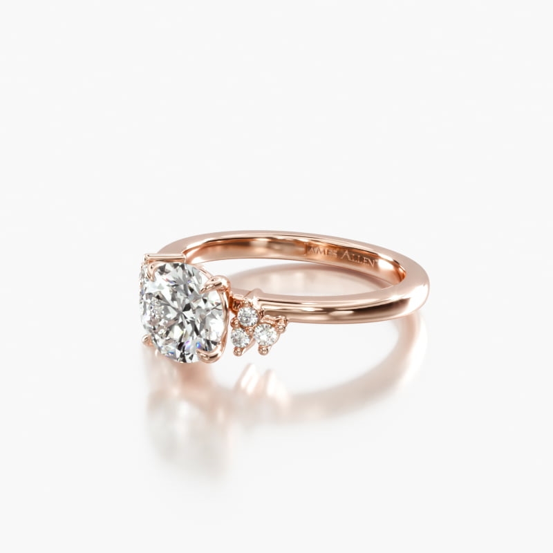 14K Rose Gold Diamond Constellation Engagement Ring