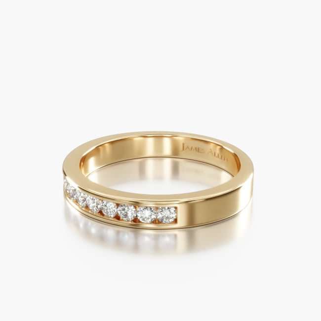 14K Yellow Gold Round Shaped Diamond Wedding Ring (.49 CTW.)