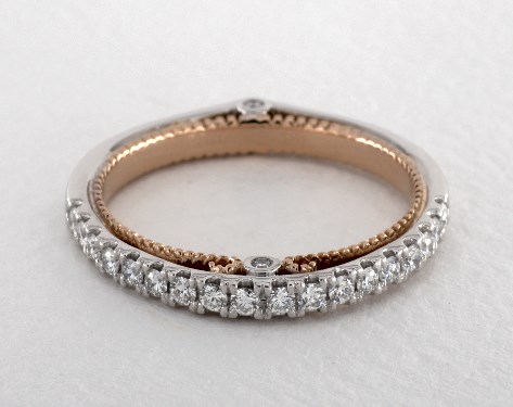 18K White Gold and Rose Gold Couture Wedding Band