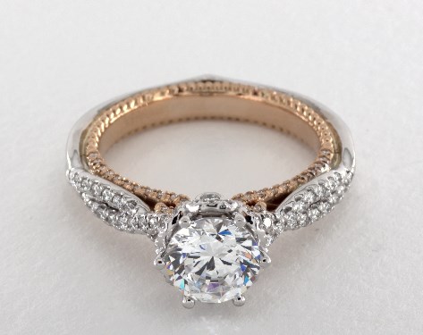 Verragio rose deals gold engagement rings