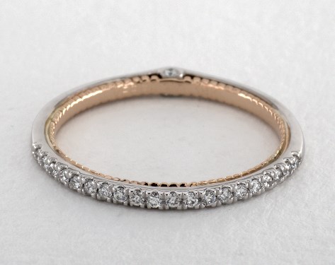 14K White Gold18K White and Rose Gold Couture Wedding Band