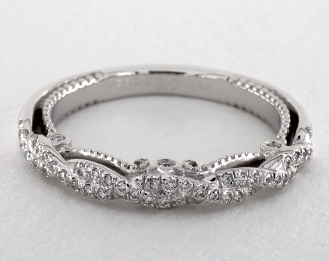 14K White Gold Insignia Wedding Band
