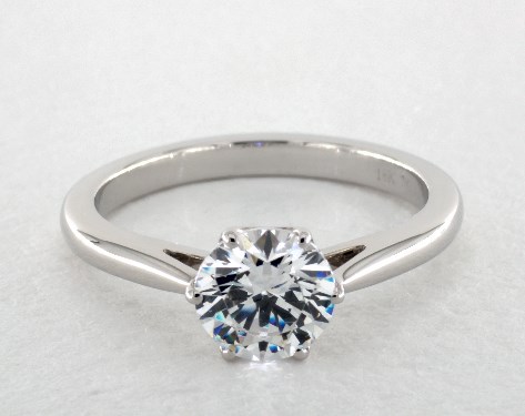 Platinum Classico Single Shank Engagement Ring Style#: CL117 by Danhov