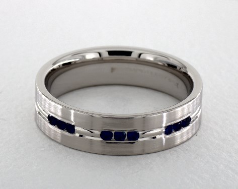 sapphire wedding sets white gold