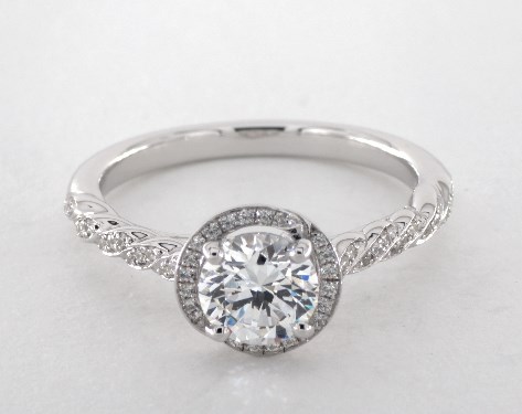 18K White Gold Luna Engagement Ring by Jeff Cooper