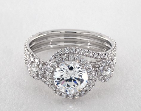 triple shank diamond ring