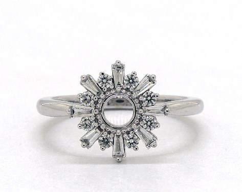 sunburst diamond ring