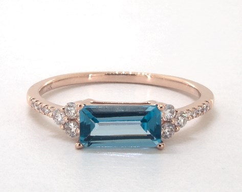rose gold blue topaz