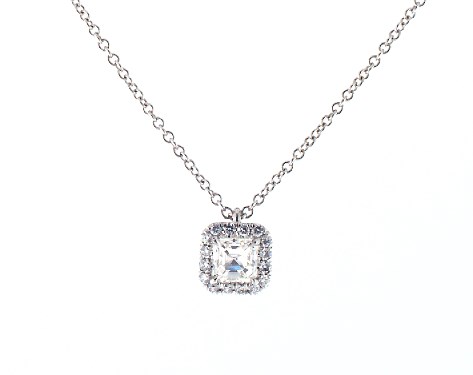 asscher cut necklace