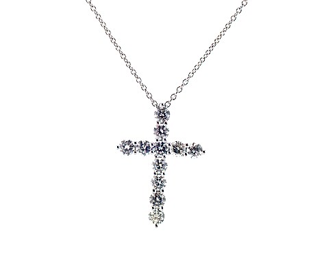blue nile diamond cross necklace