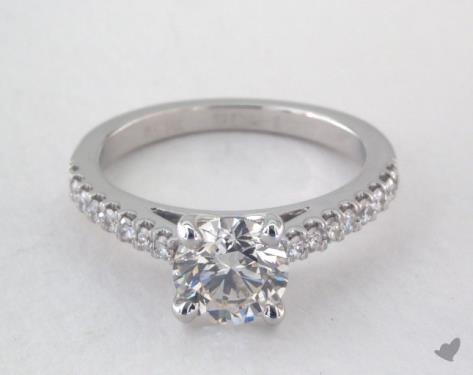 14K White Gold Pave DYO ER Setting