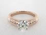 14K Rose Gold Bow-Tie Channel Set Diamond Engagement Ring