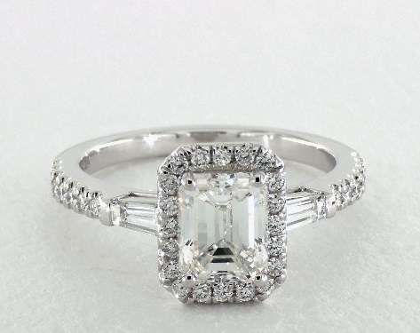 14K White Gold Unique Setting