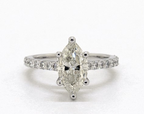 14K White Gold Pave Setting