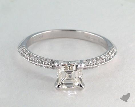 14K White Gold Pave Setting