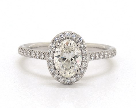 18K White Gold Halo Setting