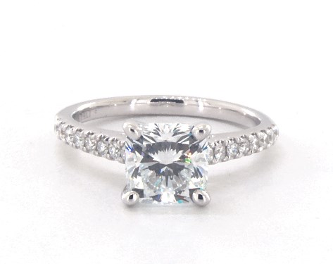 14K White Gold Pave Setting