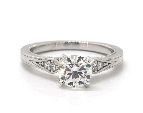 14K White Gold Vintage Setting