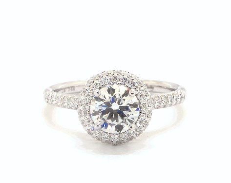 14K White Gold Halo Setting