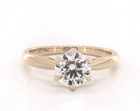 18K Yellow Gold Solitaire Setting