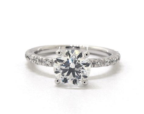 14K White Gold Pave Setting