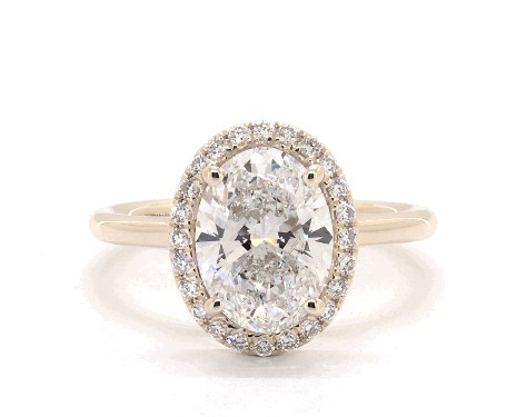 14K Yellow Gold Halo Setting