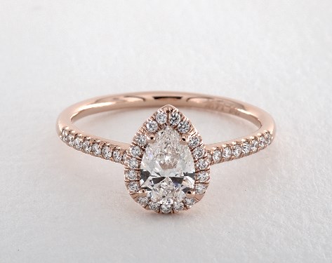 14K Rose Gold Halo DYO ER Setting