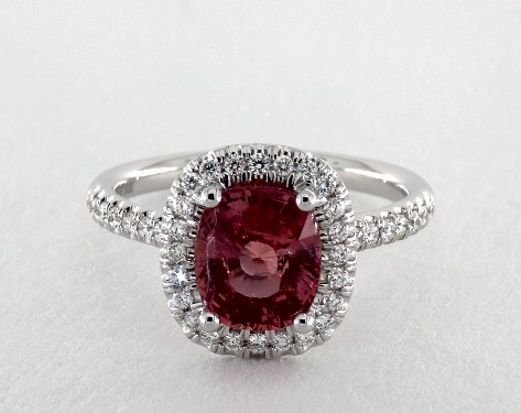 14K White Gold Halo Setting