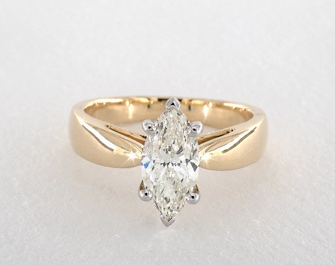 Marquise Cut Engagement Rings Jamesallen 18k Yellow Gold Solitaire Setting