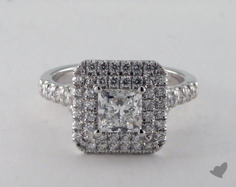 14K White Gold Halo Setting