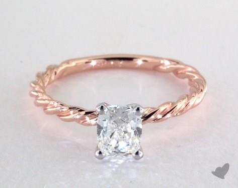 14K Rose Gold Solitaire Setting